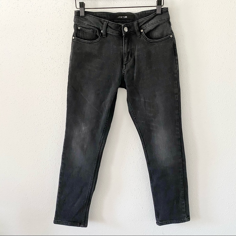 JOE'S Women's est Size 26 Faded Black Grey Mid-Rise Cropped Ankle Skinny Jeans